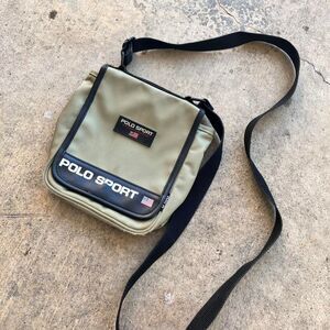 Polo Sport Ralph Lauren Khaki and Green Crossbody Bag